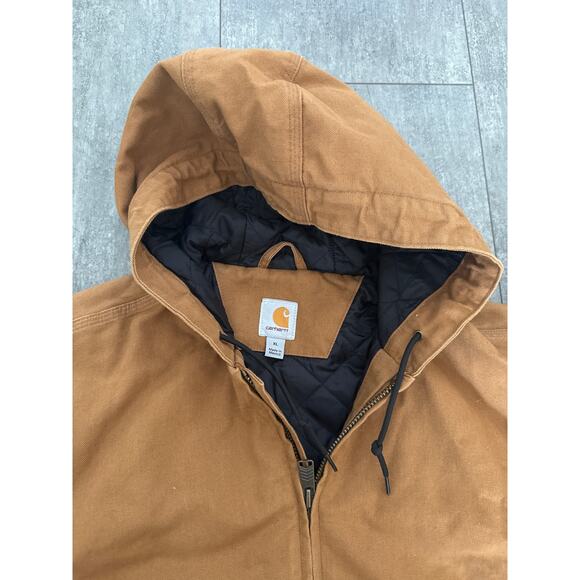 Carhartt Men's 104050-BRN Insulated Full Zip Hooded Jacket XL - Picture 2 of 6